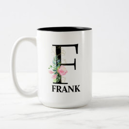 HÜBSCH F MIT MONOGRAMM ZWEIFARBIGE TASSE