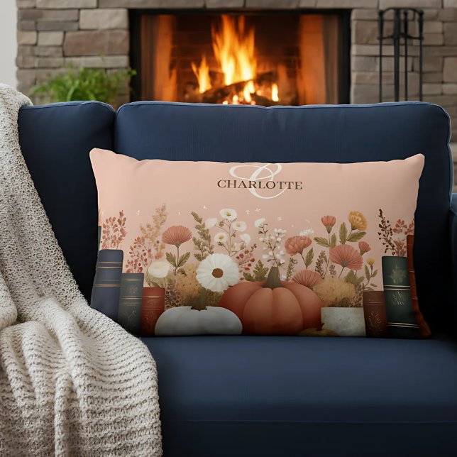 Hübsch Fall Floral Bookish Lendenkissen (Von Creator hochgeladen)