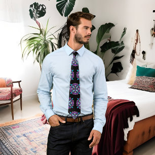 Hübsch farbenfroh Lila Mandala Mystical Krawatte