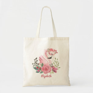 Hübsch Flamingo Floral Tragetasche