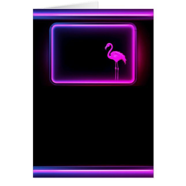Hübsch Flamingo Grußkarte (Vorne)