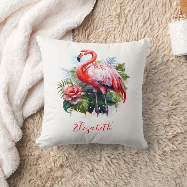 Hübsch Flamingo Kissen (Decke)