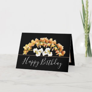 Hübsch Floral Bouquet Orchid Lily Blume Geburtstag Karte