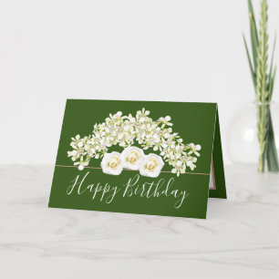Hübsch Floral Bouquet Weißer Orchid Blume Geburtst Karte