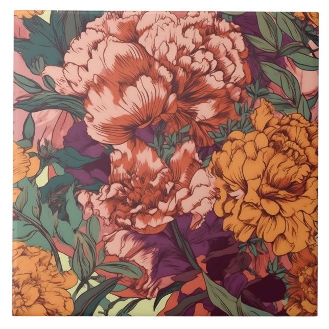 Hübsch floral fliese (Vorderseite)