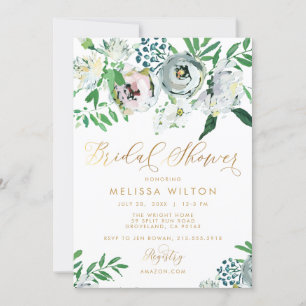 Hübsch Floral Gouache Boho Blume Brautparty Einladung