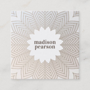 Hübsch Floral Lotus Blume Mandala Quadratische Visitenkarte