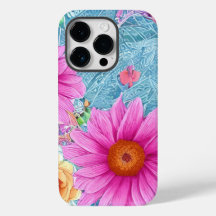 Hübsch florale Decorative iPhone 14 Pro Gehäuse