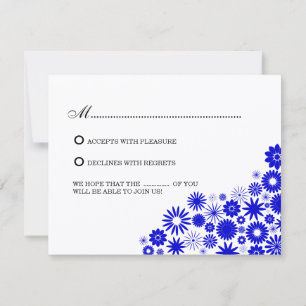 Hübsch Florals Royal Blue UAWG / Replik Cards RSVP Karte