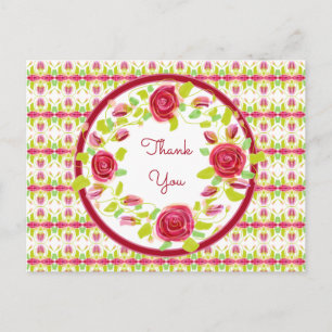 Hübsch Flower Vielen Dank Postkarte