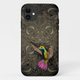 Hübsch Flying Hummingbird Hovering Mehndi Mandala Case-Mate iPhone Hülle