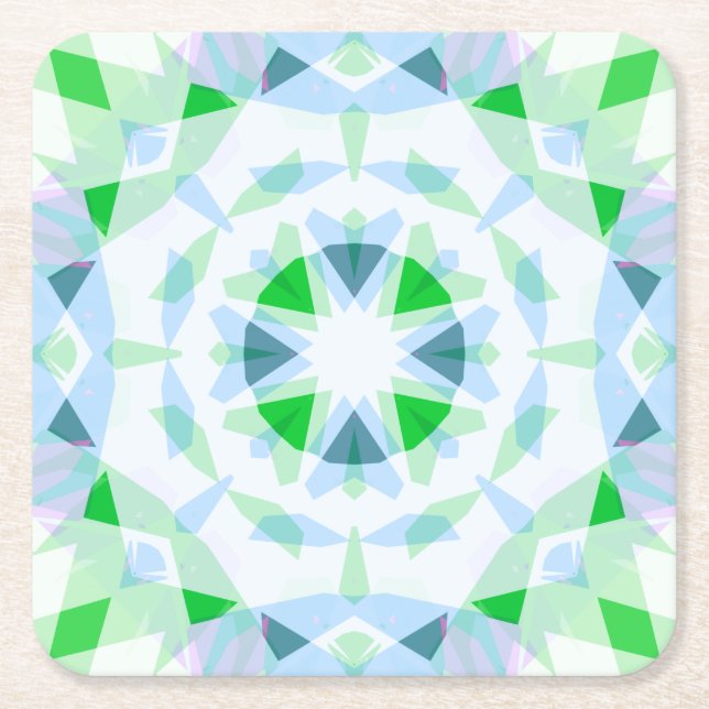 Hübsch Fun Boy's Blue Green Birthday Magic Star Rechteckiger Pappuntersetzer (Vorderseite)