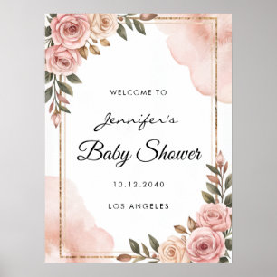 Hübsch Garden Blume Babydusche Empfang Poster