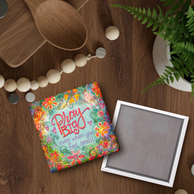 Hübsch Gebet große Inspirivity Faith Floral Magnet (Von Creator hochgeladen)
