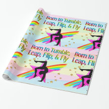 HÜBSCH GEBOREN ZU TUMBLE GYMNASTIC GIFT WRAP