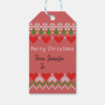 Hübsch geknetetes Garn Print X-Mas Strick Muster R