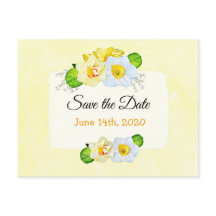 Hübsch Gelbe Daffodische Blume Save the Date