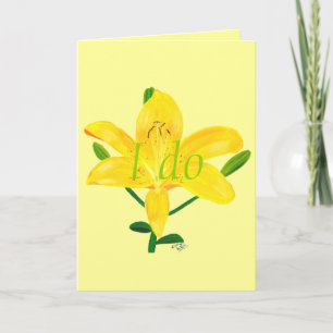 Hübsch-Gelbe Lilie-Hochzeitskarten Einladung