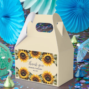 Hübsch-gelbe Sonnenblume Geschenkschachtel
