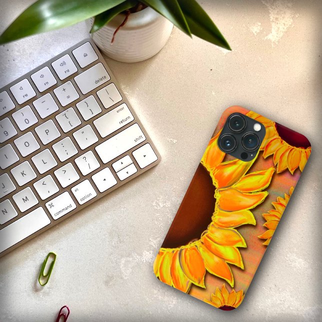 Hübsch-Gelbe Sonnenblume-Inspirivity iPhone Case (Von Creator hochgeladen)
