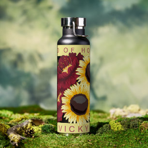 Hübsch Gelbe Sonnenblume Trauzeugin Name Hochzeit Trinkflasche