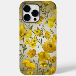 Hübsch-gelber Blumenhintergrund Case-Mate iPhone 14 Pro Max Hülle
