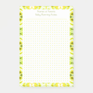 Hübsch Gelber Dot Grid New Mum Baby Planner Post-it Klebezettel