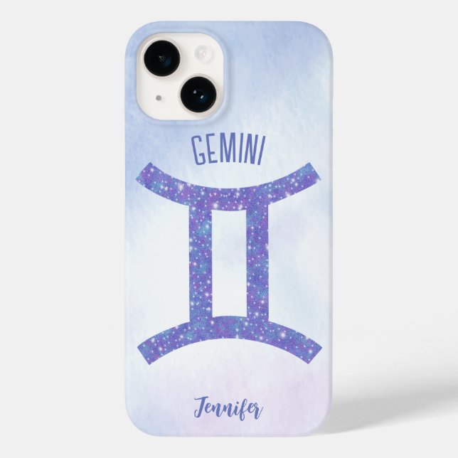 Hübsch Gemini Astrologie Signieren Personalisiert  Case-Mate iPhone Hülle (Rückseite)