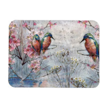 Hübsch gestrichene Kingfisher und Blume