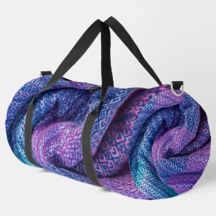 Hübsch gestrickt gemischt Lila und Blau Duffle Bag
