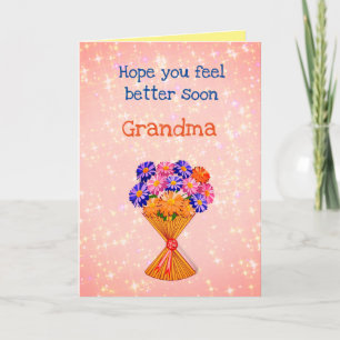 Hübsch Get Well bald Oma Design Gruß Karte
