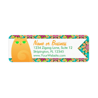 Hübsch Ginger Kitty on Floral - Custom Labels