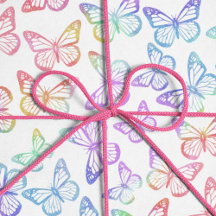 Hübsch Girl Pastel Butterfly Muster Iridescent