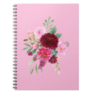Hübsch Girl Pink Floral Notebook Notizblock