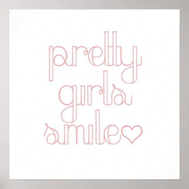 Hübsch Girls Smile Statement Poster (Vorne)