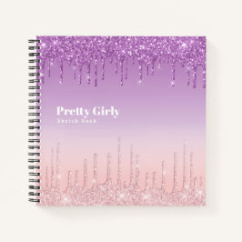 Hübsch Girly Glitzer Glam Sketchbook Doodles Notes Notizbuch