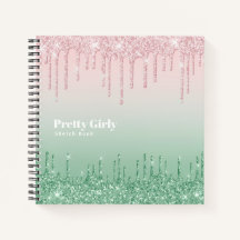 Hübsch Girly Glitzer Glam Sketchbook Doodles Notes