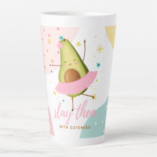 Hübsch Girly Kawaii Avocado Ballerina Slay ihnen Milchtasse