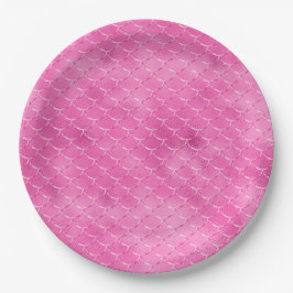 Hübsch Girly Pink Mermaid Pappteller