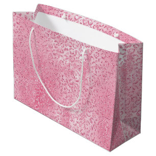 Hübsch Girly Sugar Pink Glitzer Leopard Große Geschenktüte