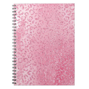 Hübsch Girly Sugar Pink Glitzer Leopard Notizblock