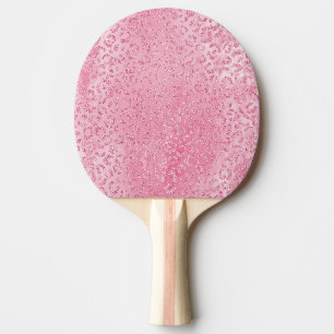 Hübsch Girly Sugar Pink Glitzer Leopard Tischtennis Schläger