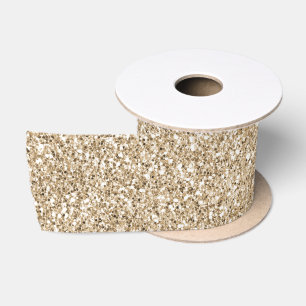 Hübsch Glam Gold Glitzer Satinband