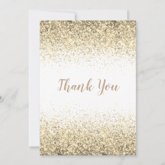 Hübsch Gold Glitzer Einfach Moderne Dankeschön Kar Dankeskarte