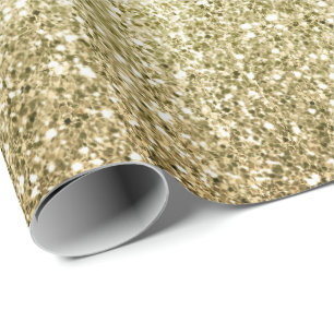 Hübsch Gold Glitzy Glitzer Geschenkpapier