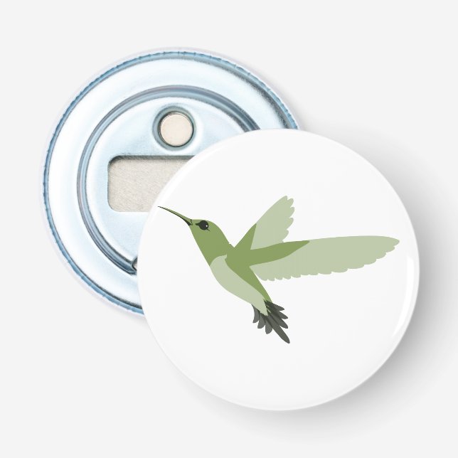 Hübsch-Grüner Kolibri Flaschenöffner (Vorderseite)