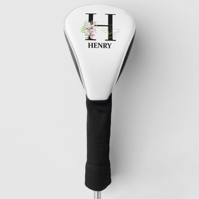 Hübsch H Mit Monogramm Initial Golf Headcover (Vorderseite)
