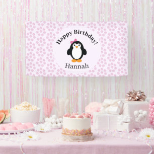 Hübsch Happy Birthday Penguin Banner