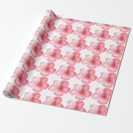 Hübsch Hawaiian Pink Floral Girly Elegante Geschenkpapier