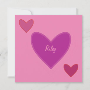 Hübsch Hearts Valentine's Day Card Feiertagskarte